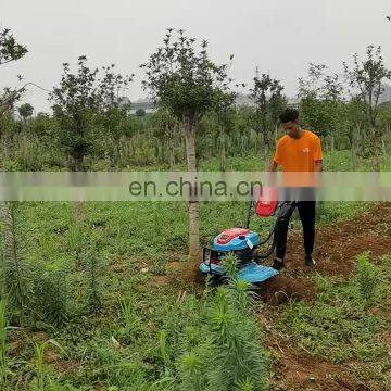 China cheap farm two wheels hand held tractor garden ditching cultivating mini power tiller