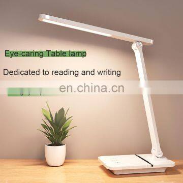 Built-in Battery 1800mAH modern desk lamp USB Rechargeable led table lamp double foldable Remote Dimming led table light lamp