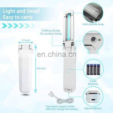 Portable handheld folding UV ultraviolet stone fluorescent tube sterilization lamp home travel handheld disinfection lamp