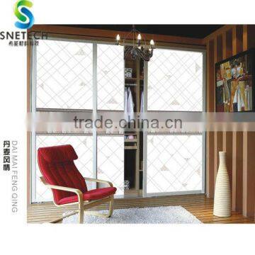 art flat glass door