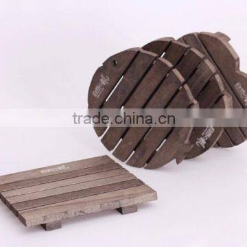 Accept OEM paint color solid wooden coasters,small wood saucer coaster