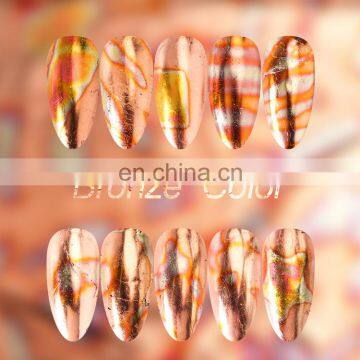 China Professional Manufacturer 3d Foil Nail Decals Nail Gold Stickers Nail Decoration