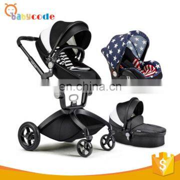 Luxury Hot Mom 3 in 1 baby stroller with EN1888 approved