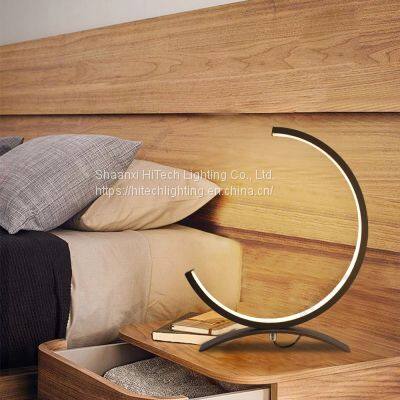 Table Lamp Led Dimmable Design Table Lamp C Shape Black Decorative Lamps Bedside Lamp For Bedroom Romantic Night Lights 9W photo-4