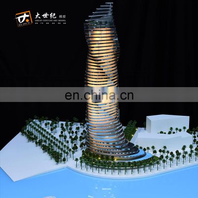 UAE tower and building property 3d model plastic model