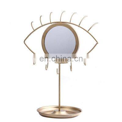 Metal Iron Creative Light Make-up Mirror Nordic Adornment Lovely Girls Bedroom Dress On Home Table