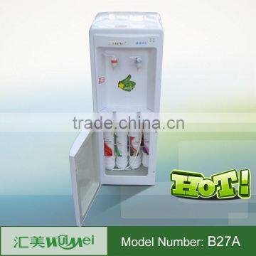 Bottled floor standing water dispenser with sterilize cupboard cold and hot water dispenser