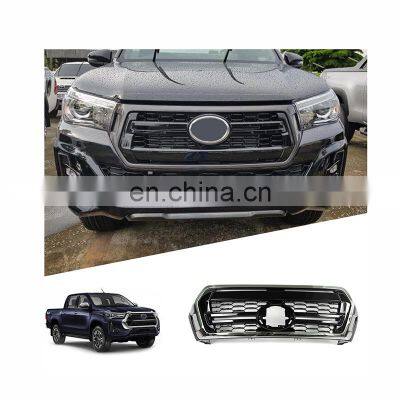 GELING Factory Direct Sales Silver Line Border Auto Car Front Grille For TOYOTA REVO(2016-2018)UPDATE TO ROCCO 2020
