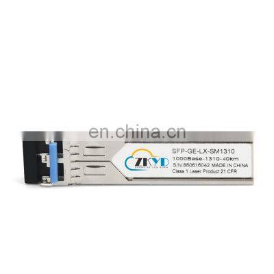 Dual Fiber SFP 1.25G 1310nm 40km Single Mode Fiber Module Transceiver Compatible to Cisco Huawei