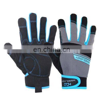 HANDLANDY Car industrial Construction Farm Vibration-Resistant Working Safety Mechanic Work Gloves