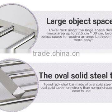 Wesda Wall Mounted Stainless Steel Bathroom Shelf Towel Rack A095 Quality Choice photo-5