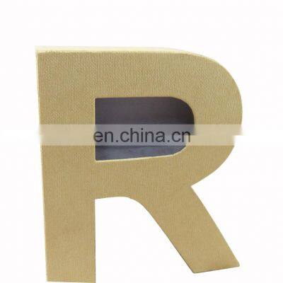 Cardboard Marquee Number R Shape 26 Alphabet Letters Paper Packaging Box for Home Decor Wedding Birthday