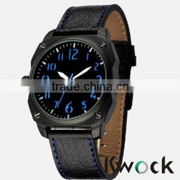 Promotional product ,men's leather strap watch