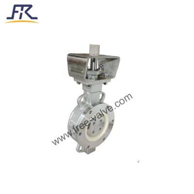 DN100 PN16 Ceramic Lined Butterfly Valve