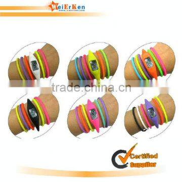 New design and fashionable long strap ion silicone watch