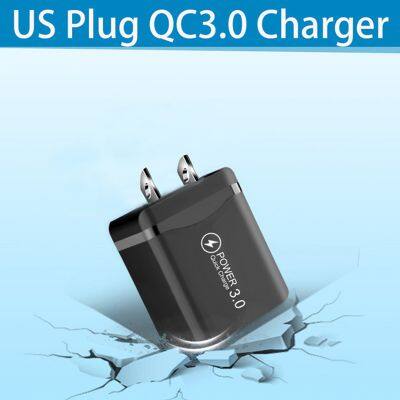 High Quality Wall Charger 18w QC3.0 USB Portable Charger Quick Charging Power Adapter for Iphone 11 12 13