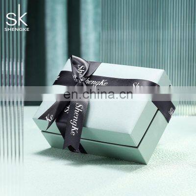 Wholesale Watch Box With Ribbon Red Green Gift Box Customized Logo Paper Wood Velvet Lining Box Sets photo-5