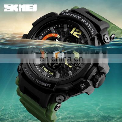 pulseras reloj connected watch waterproof SKMEI 1343 wholesale double movement watch