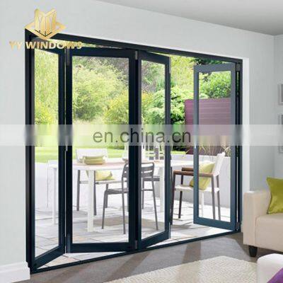 Chinese Factory Price high end popular exterior aluminum bi-fold glass doors for patio door design