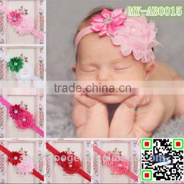 Pearl chiffon flower arab headband hair accessories MY-AB0015