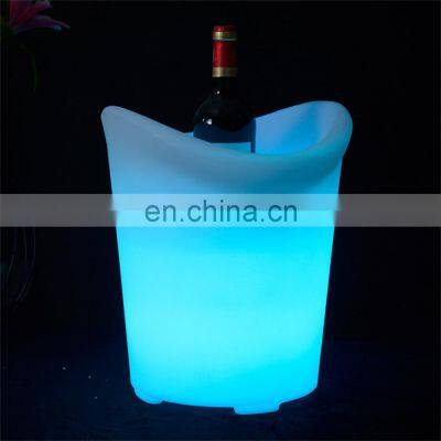 nightclub bars restaurant event Large Rechargeable LED color changing PE waterproof champagne tray ice bucket