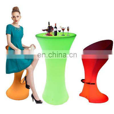 LED stool / LED Outdoor Waterproof Glow Patio LED Tables and Chairs Furniture Hire Plastic Bar Stool