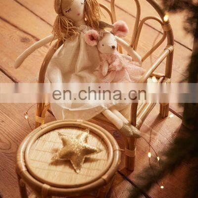 Hot Sale Wicker Vintage Chair Rattan Chair Table for Doll Retro Boho Child Toy Vietnam Manufacturer Cheap Wholesale photo-5