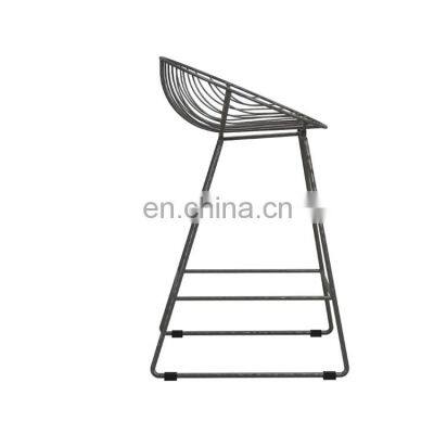 Ellis Gray Metal Wire Counter Stool