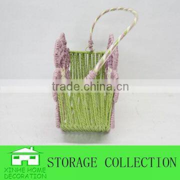 Flower-shape Handmade Paper Decoration Colorful Baskets photo-3