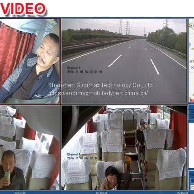 360 Degree Bus Security Monitoring MDVR 3G Wifi Module H.264 Camera Alarm System Car Recorder photo-2