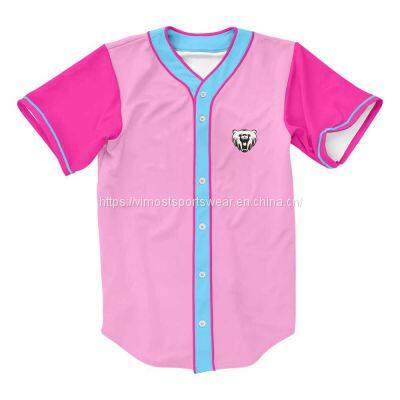 2023 new women's custom sublimated baseball jersey with polyester