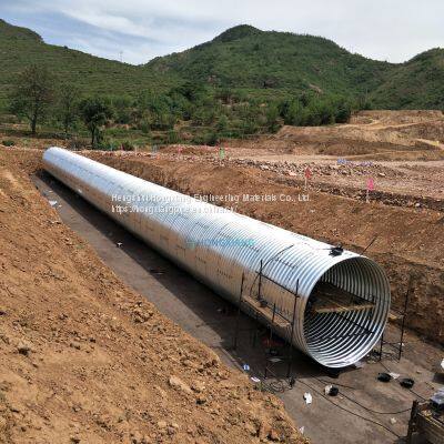 Metal Culvert Pipe Two Plates Assembled Large Diameter Corrugated Pipe Supplier photo-3