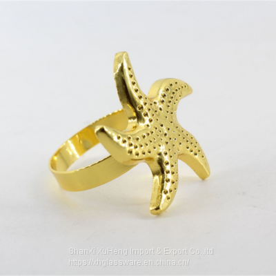 Factory Customized Starfish Napkin Rings Wedding Dining Table Decoration photo-2