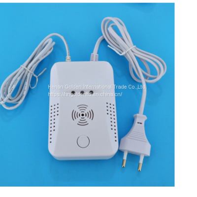 Home propane gas alarm detector with shut off valve