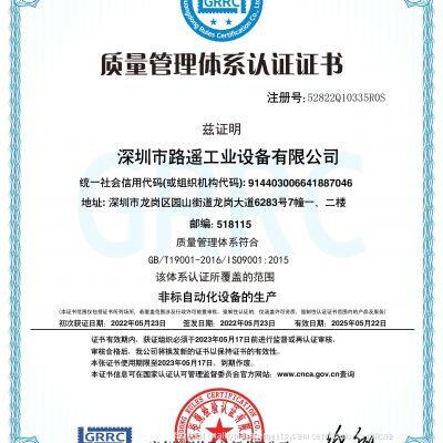 ISO9001 quality management system certification ce
