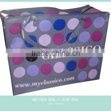 Colorful reusable pp woven zipper bag