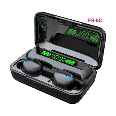 F9 BT5.1 TWS Waterproof Digital Display 9D Stereo Noise Reduction Mini Bluetooth Headphones Headset Earbuds Wireless Earphone