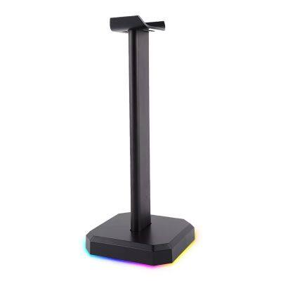 RGB light three usb ports Customizable Headphones Holder Stand For Headset Earphones gaming headphone stand with phone charger