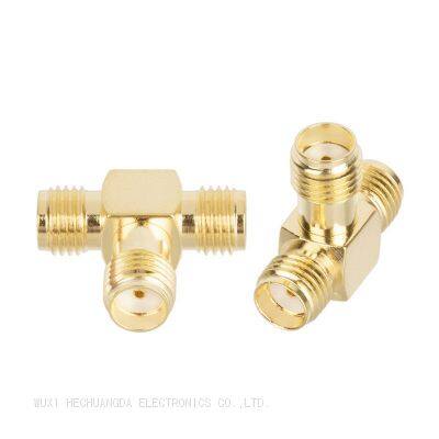 RF Microwave Signal Antenna Connections Distributor Coaxial Adaptor 18GHz SMA-KKK Tee Adapter SMA Female Jack photo-3
