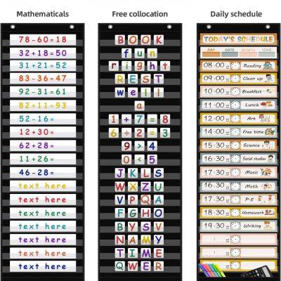 Daily Schedule Pocket Chart for Classroom Office Home Preschool Activity