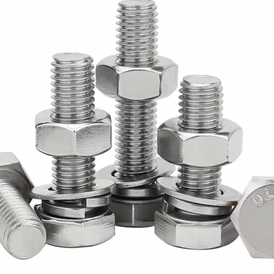 304 Stainless Steel Screw 316 External Hexagon Bolt 201 Full Thread Stud German Standard DIN933 photo-2