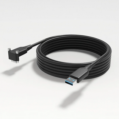 USB3.1 Hybrid AOC-Active Optical Cable-AM to angled Micro-B 20m