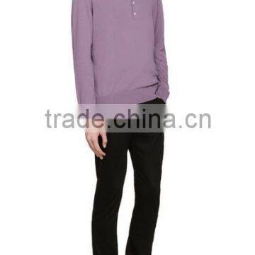 Top Quality Purple Knit Polo Shirts Design For Men photo-5