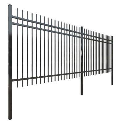 Venda em atacado de cercas de metal preto para jardim de 6ftx8ft, cercas de aço galvanizado anti-oxidação