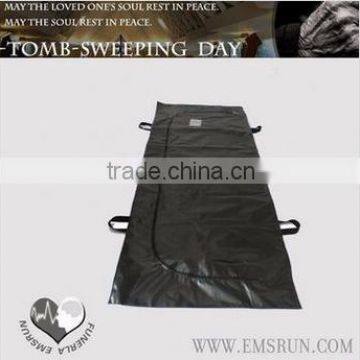 Black funeral corpse body bag for dead bodies and pet