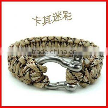 Fashion 2 Color Gold Adjustable Stainless Steel Paracord Bracelet Buckle photo-6