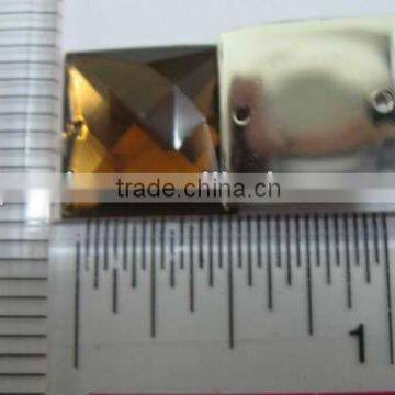 Square Shape Acrylic Stone sewing for 15mm Button