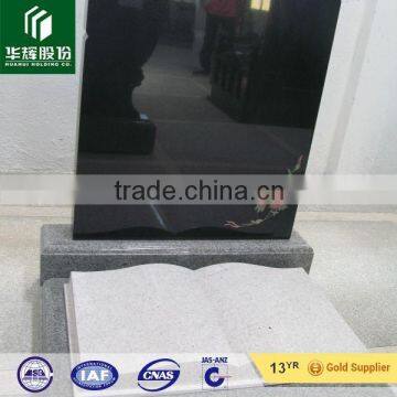 Absoulute Black Granite Monument Headstone, Blank Black Granite Tombstone