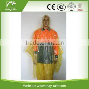 PROMOTIONAL PE POCHO WITH SLEEVES DISPOSABLE PONCHO