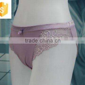 High Quanlity Sexy Lady Nylon Briefs Underwear Very Hot Satin Lace Girls Thong Panty photo-5